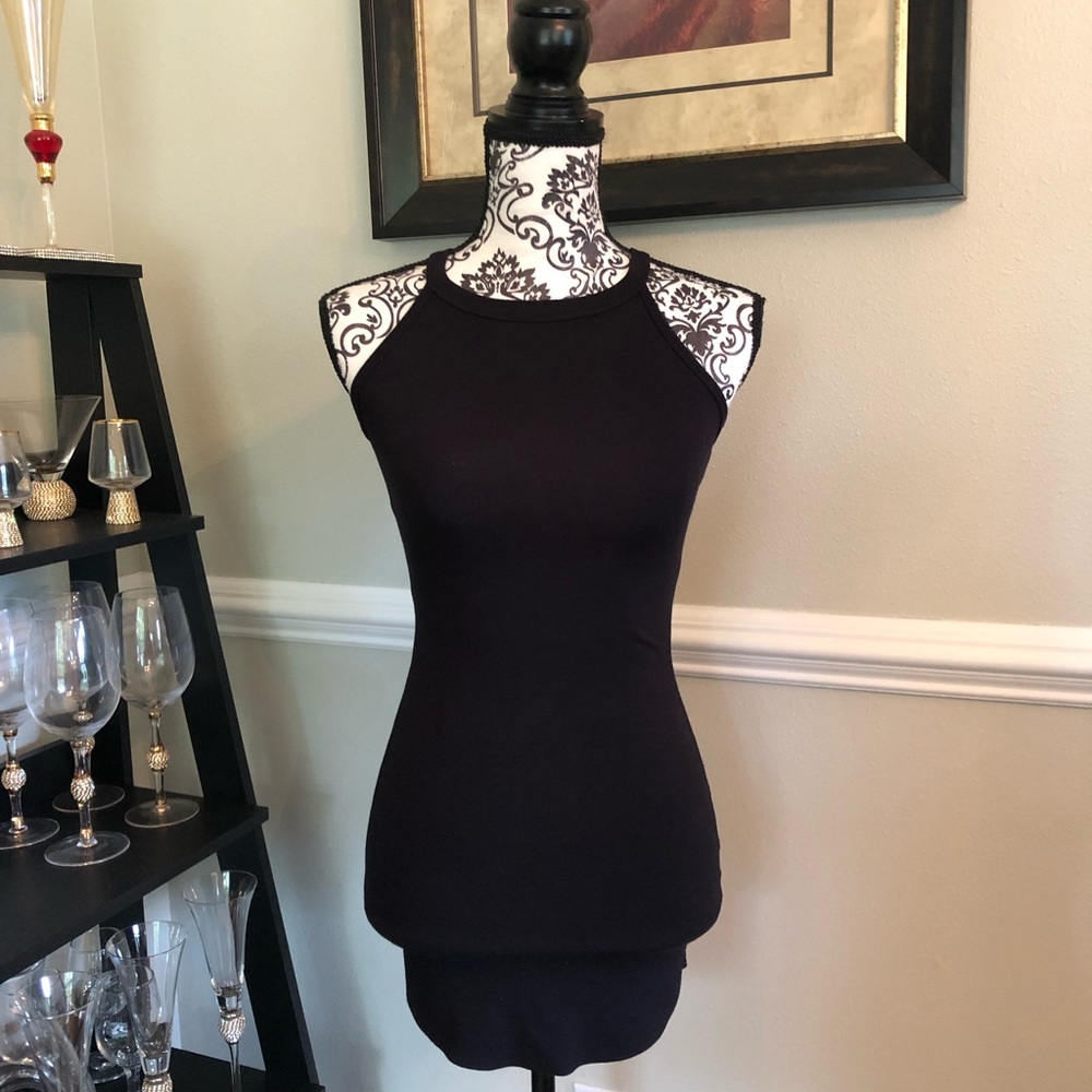 Garage black body-con mini dress